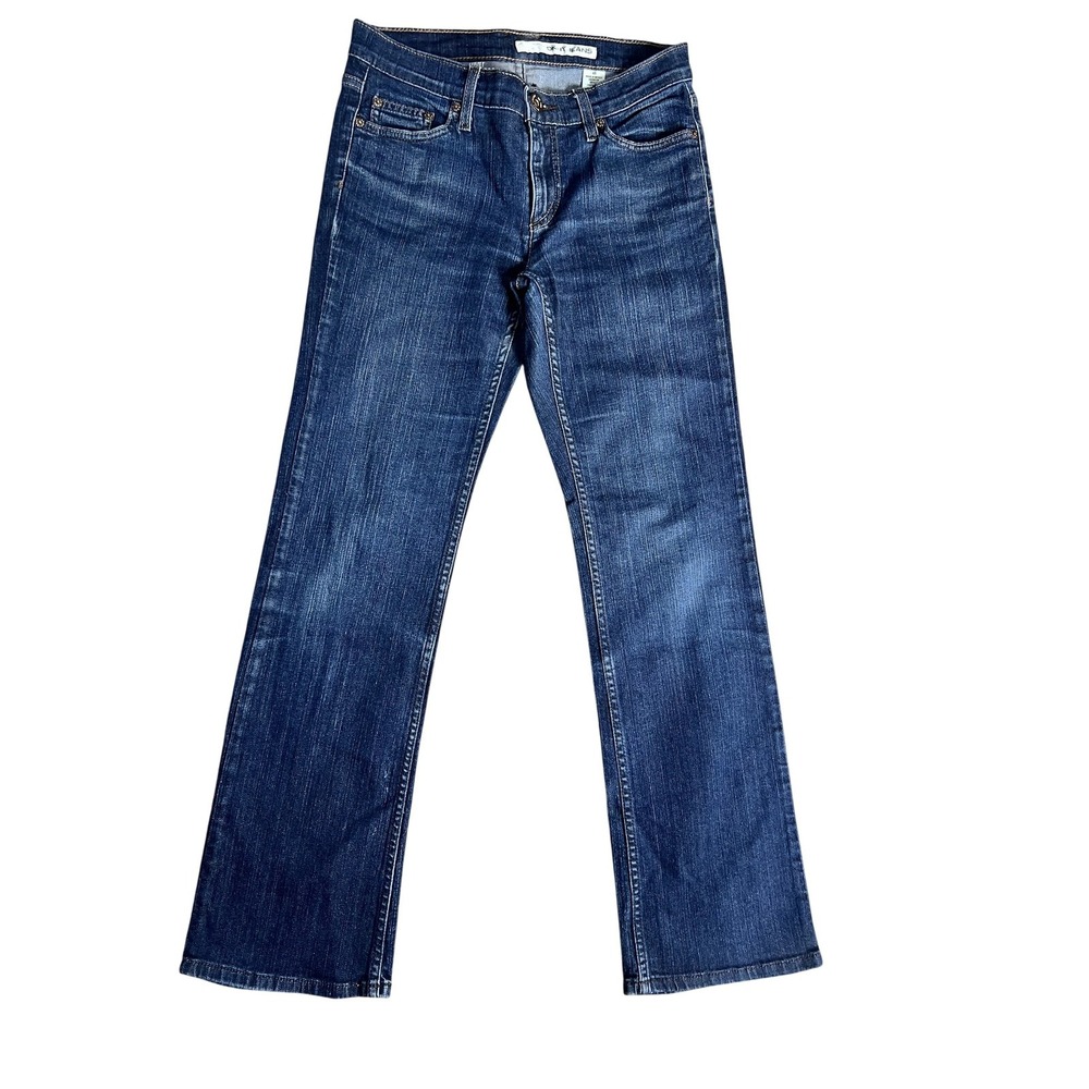 DKNY Jeans Bootcut Denim‎ Womens 4 Stretch Mid Rise Classic Distressed Pockets